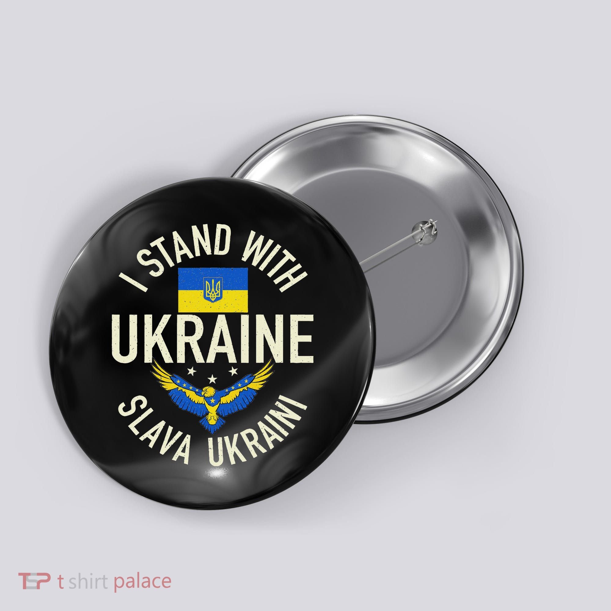 Support Ukraine I Stand With Ukraine Ukrainian Flag Patriot Button