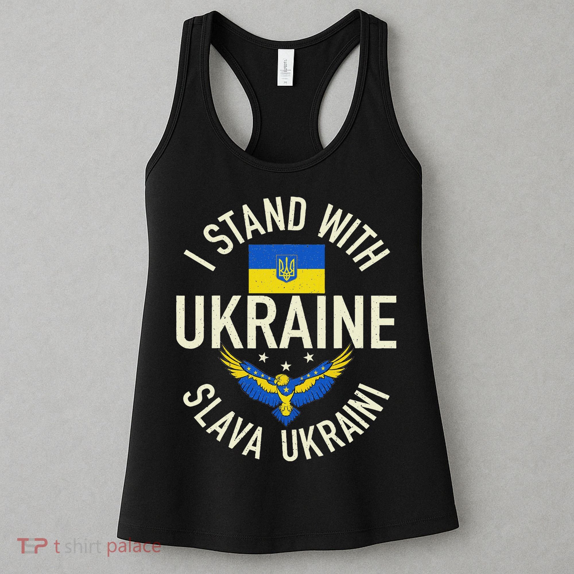 Support Ukraine I Stand With Ukraine Ukrainian Flag Patriot Women's Tank Top