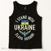 Support Ukraine I Stand With Ukraine Ukrainian Flag Patriot Tank Top thumb 2