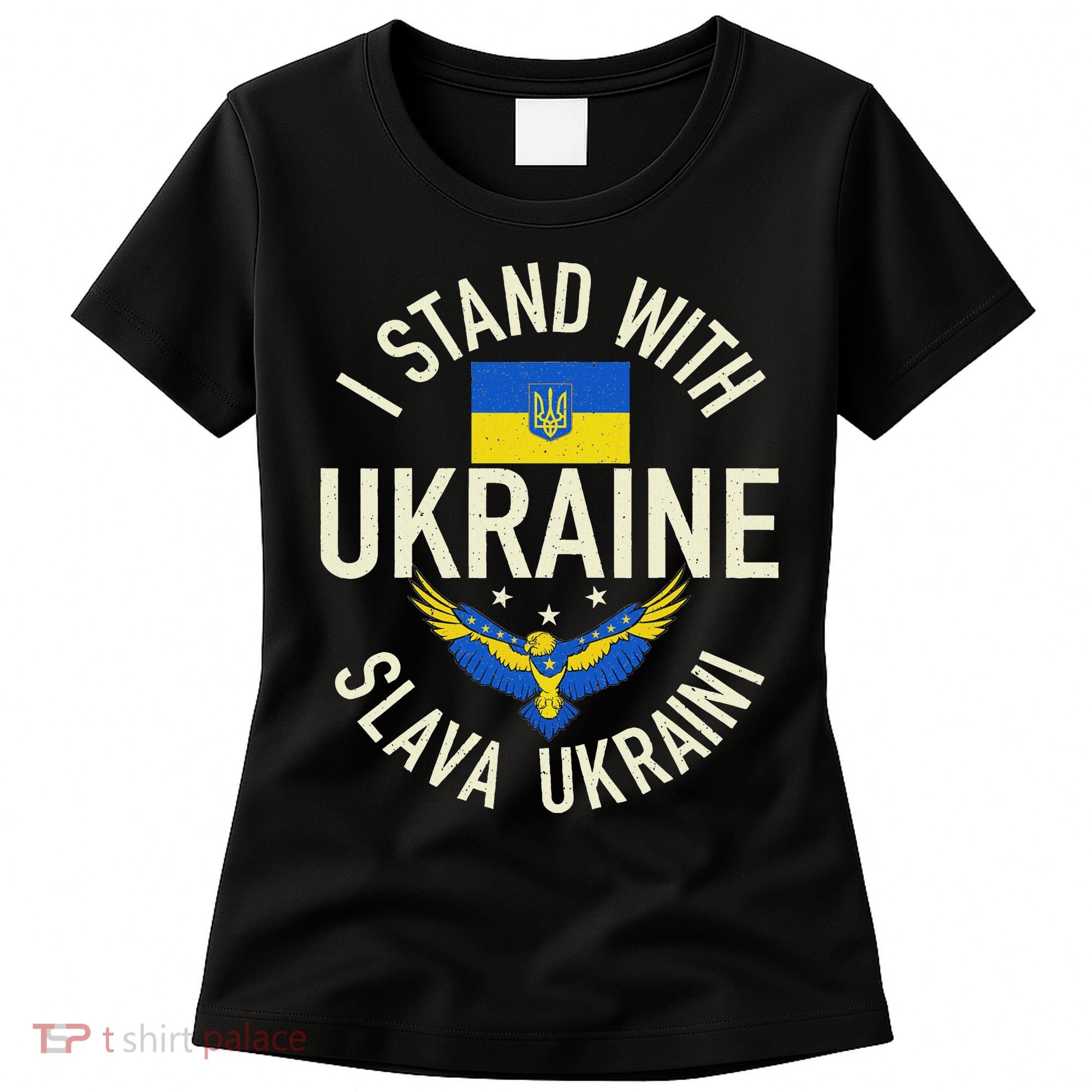 Support Ukraine I Stand With Ukraine Ukrainian Flag Patriot Women's T-Shirt