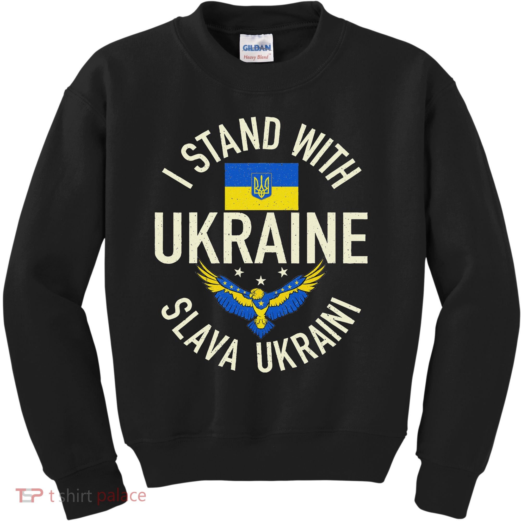 Support Ukraine I Stand With Ukraine Ukrainian Flag Patriot Kids Sweatshirt