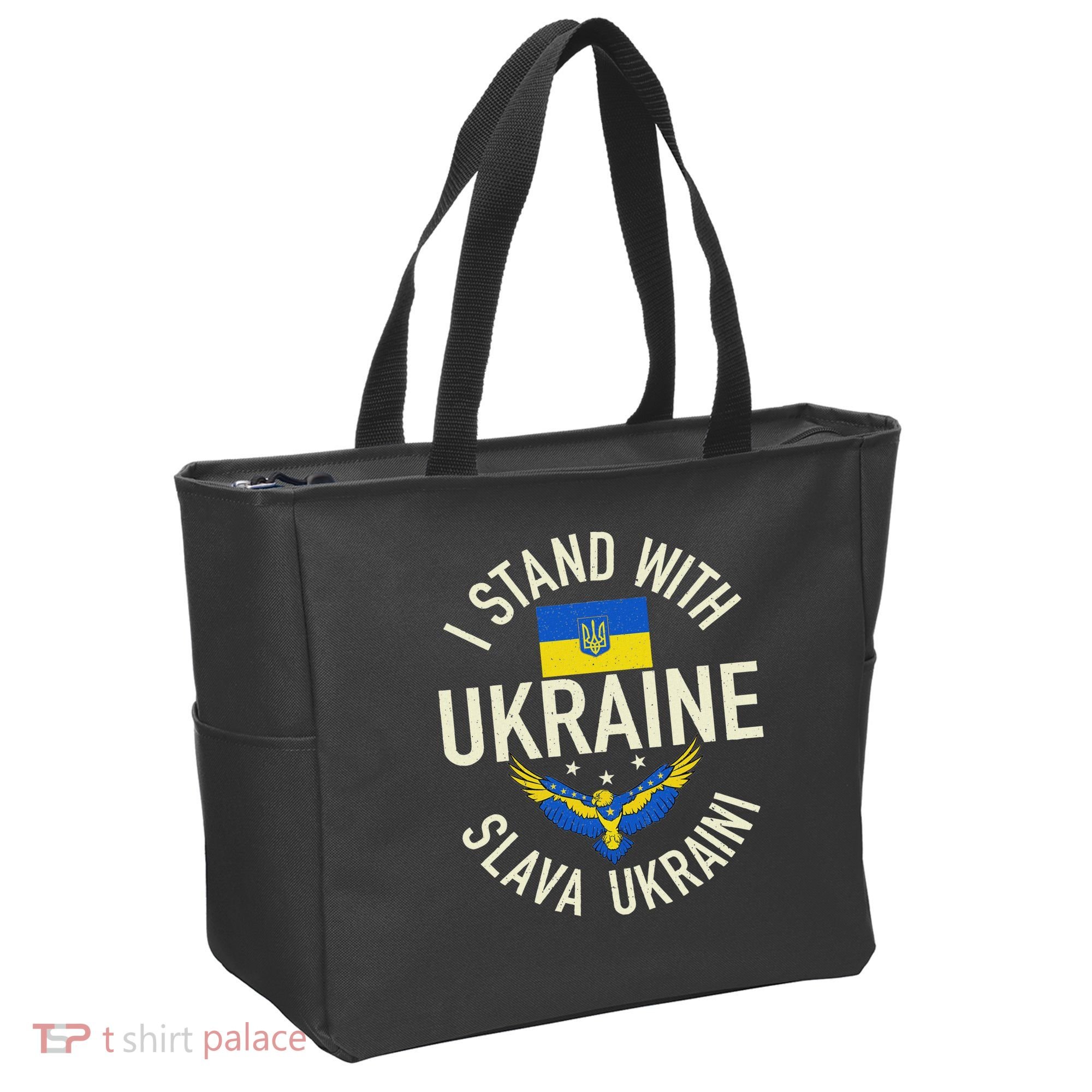 Support Ukraine I Stand With Ukraine Ukrainian Flag Patriot Tote Bag