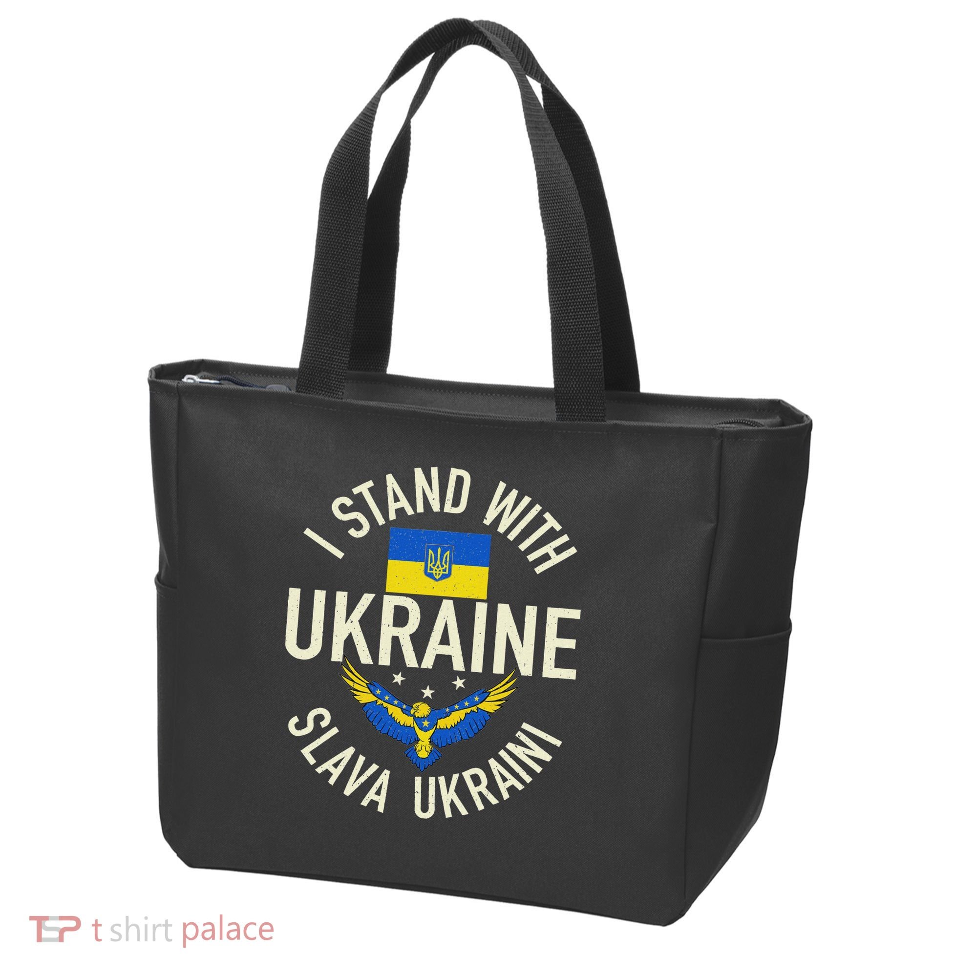 Support Ukraine I Stand With Ukraine Ukrainian Flag Patriot Tote Bag