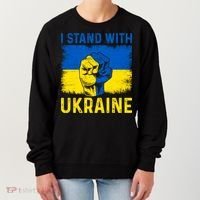 Support Ukraine I Stand With Ukraine Ukrainian Flag Gift Women's Sweatshirt thumb 0