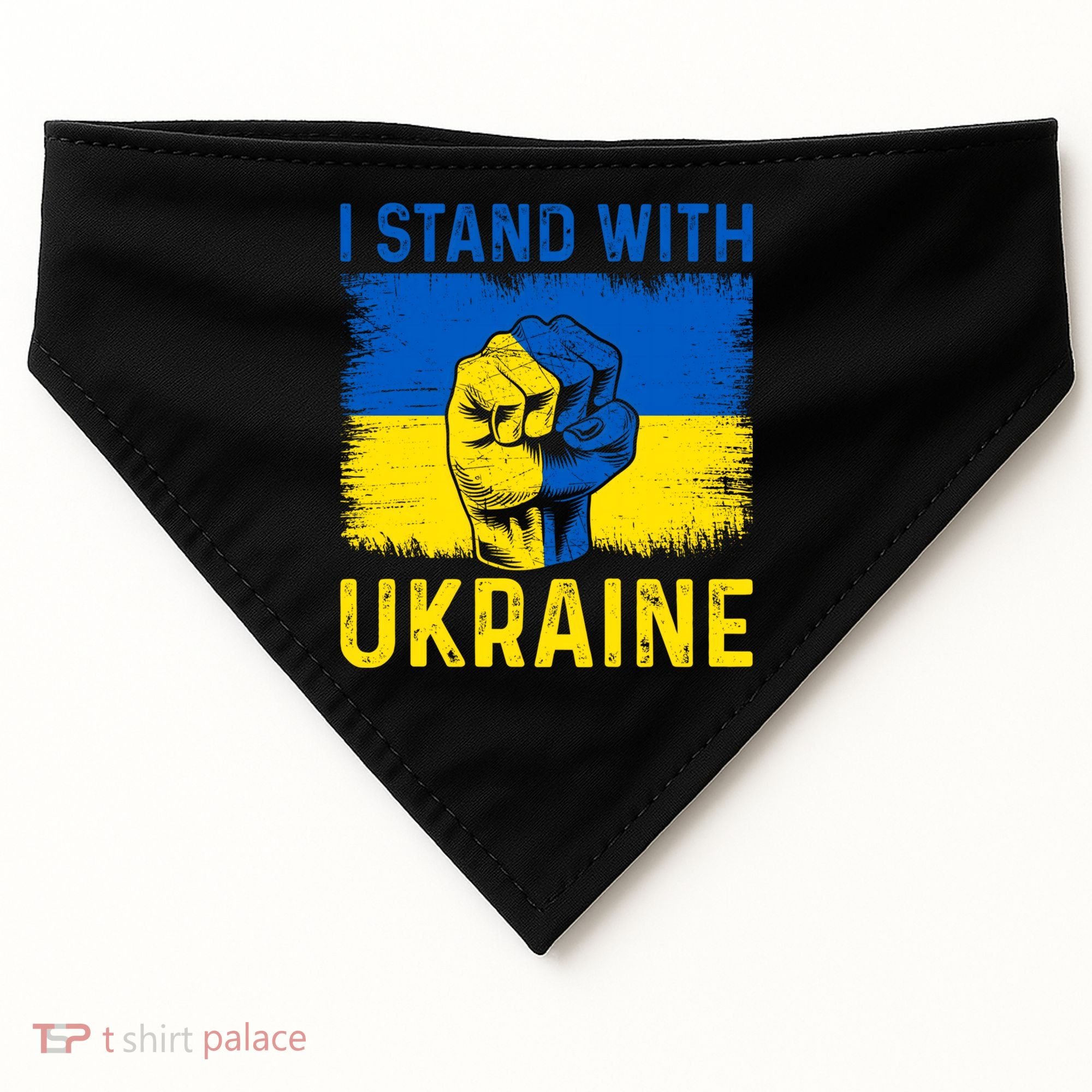 Support Ukraine I Stand With Ukraine Ukrainian Flag Gift USA-Made Doggie Bandana