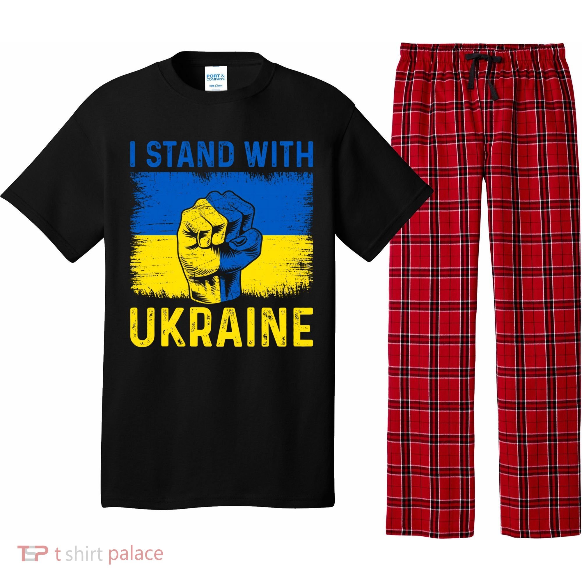 Support Ukraine I Stand With Ukraine Ukrainian Flag Gift Pajama Set