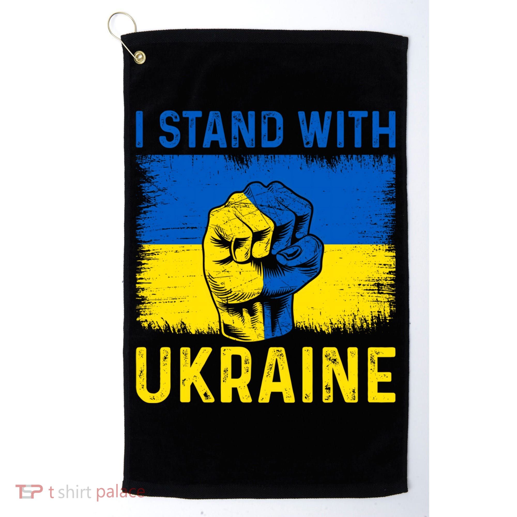 Support Ukraine I Stand With Ukraine Ukrainian Flag Gift Golf Towel