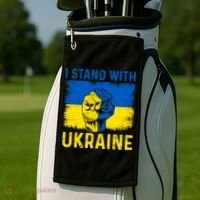 Support Ukraine I Stand With Ukraine Ukrainian Flag Gift Golf Towel thumb 2