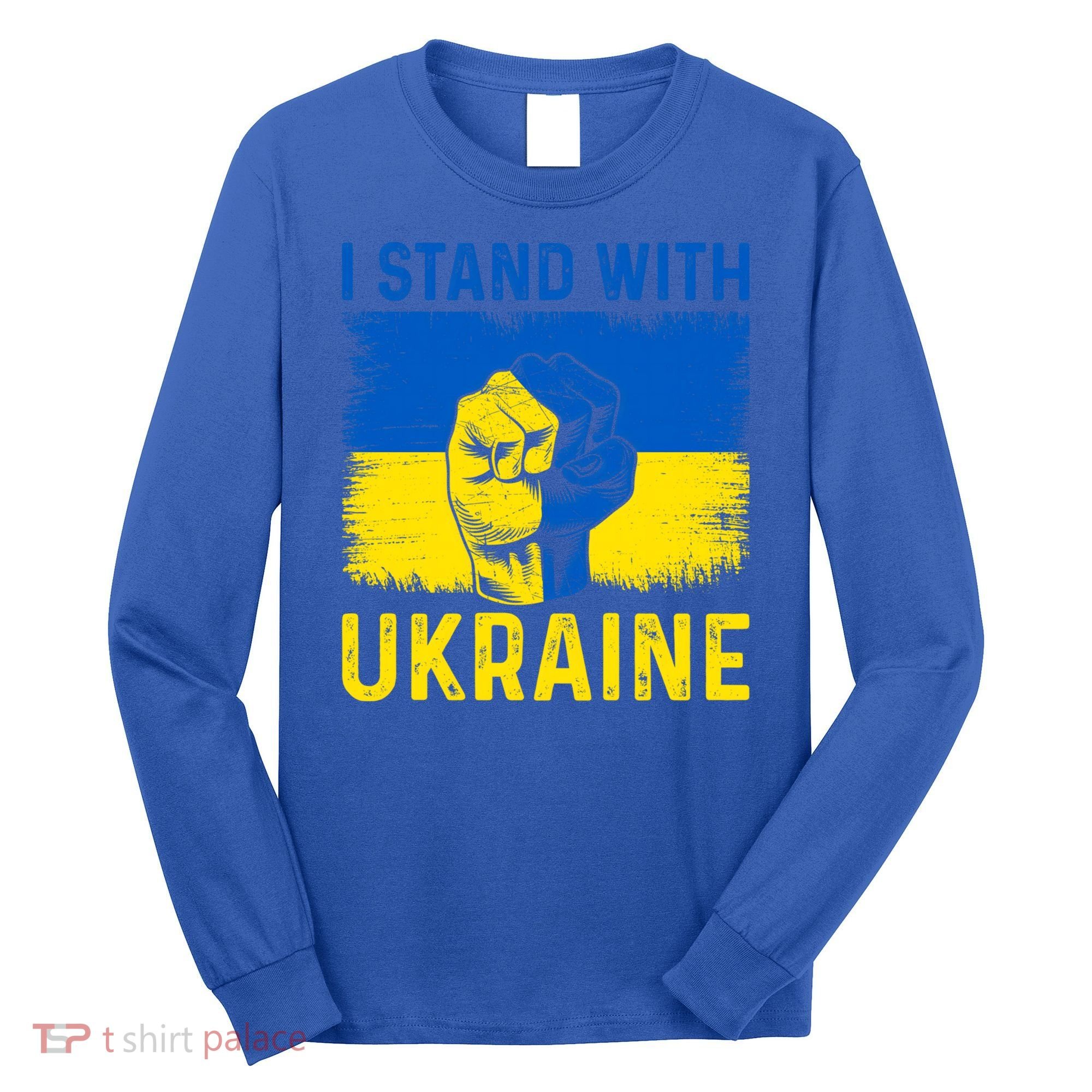 Support Ukraine I Stand With Ukraine Ukrainian Flag Gift Long Sleeve Shirt