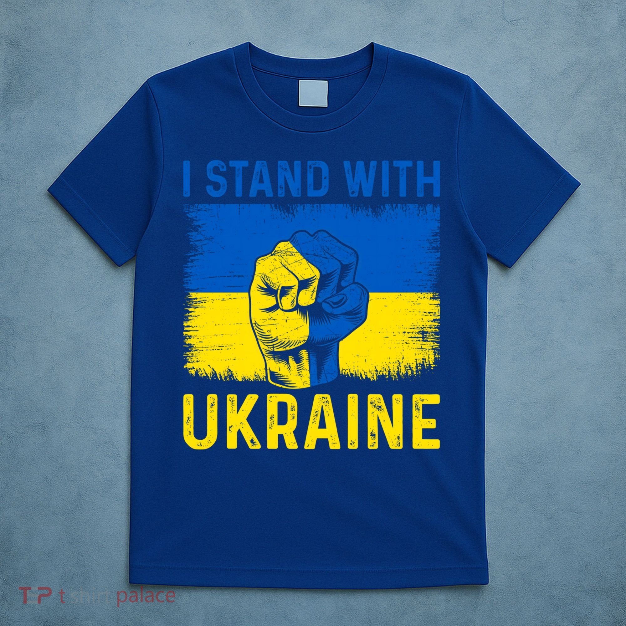 Support Ukraine I Stand With Ukraine Ukrainian Flag Gift T-Shirt