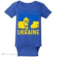 Support Ukraine I Stand With Ukraine Ukrainian Flag Gift Baby Bodysuit thumb 0