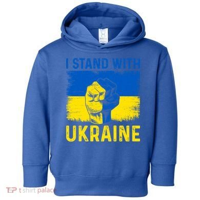 Support Ukraine I Stand With Ukraine Ukrainian Flag Gift Toddler Hoodie