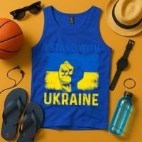 Support Ukraine I Stand With Ukraine Ukrainian Flag Gift Tank Top thumb 4