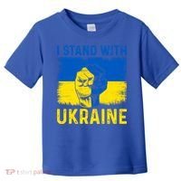 Support Ukraine I Stand With Ukraine Ukrainian Flag Gift Toddler T-Shirt thumb 0