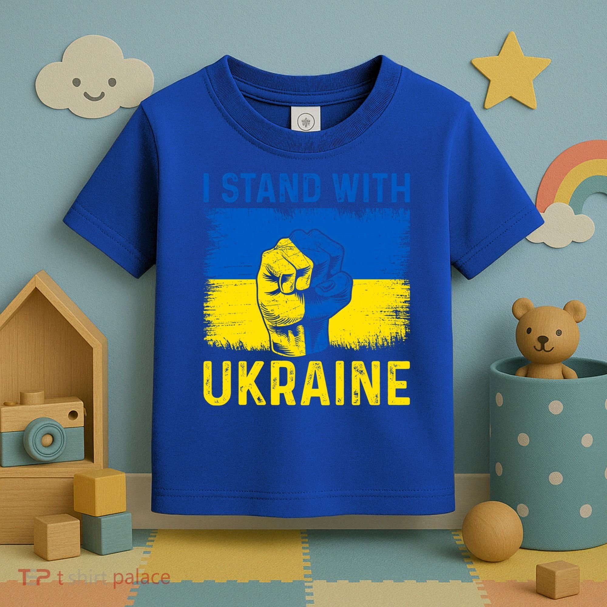 Support Ukraine I Stand With Ukraine Ukrainian Flag Gift Toddler T-Shirt