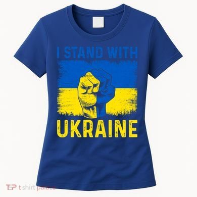 Support Ukraine I Stand With Ukraine Ukrainian Flag Gift Women's T-Shirt