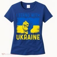 Support Ukraine I Stand With Ukraine Ukrainian Flag Gift Women's T-Shirt thumb 0