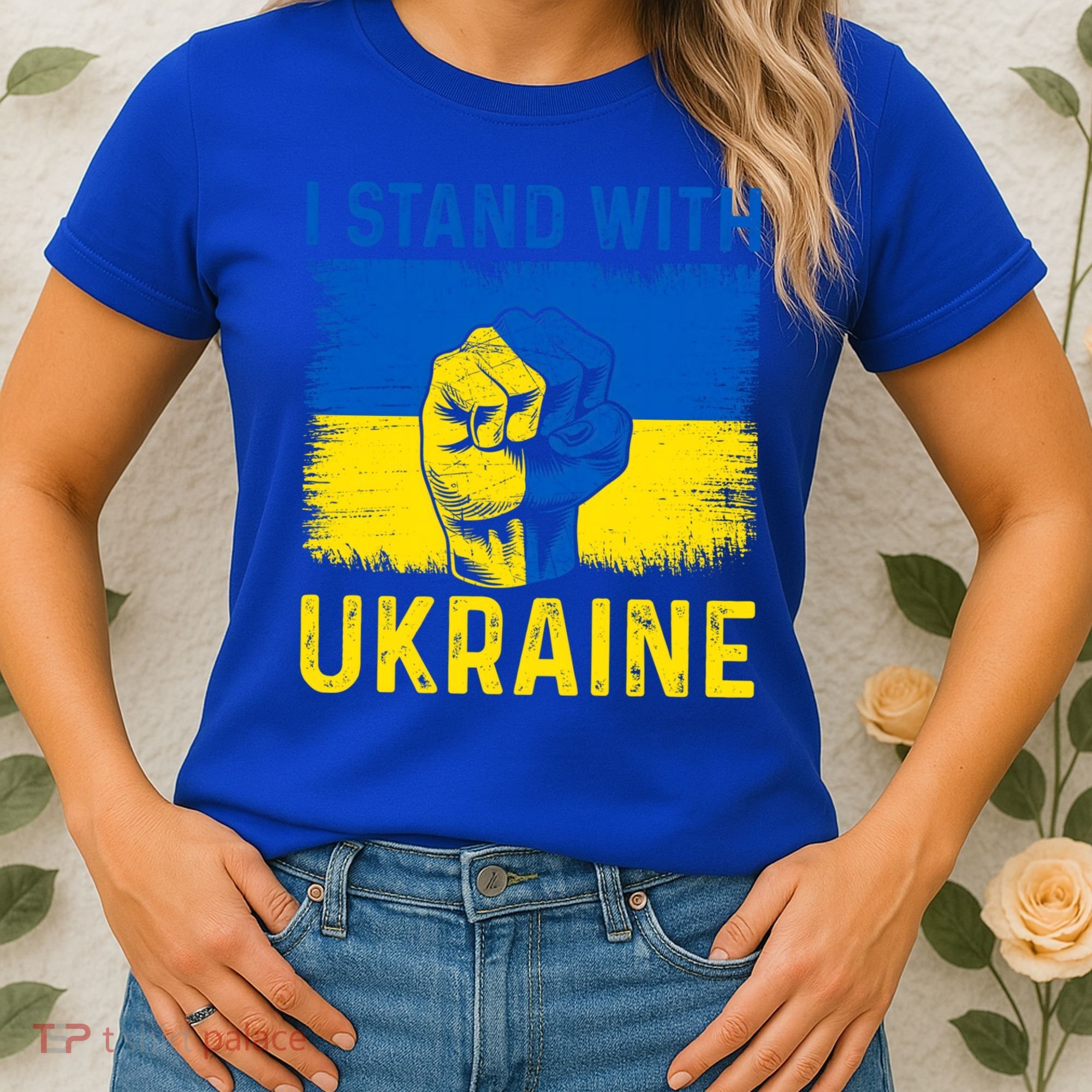 Support Ukraine I Stand With Ukraine Ukrainian Flag Gift Women's T-Shirt