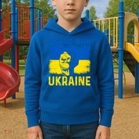 Support Ukraine I Stand With Ukraine Ukrainian Flag Gift Kids Hoodie thumb 2