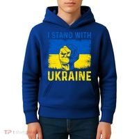 Support Ukraine I Stand With Ukraine Ukrainian Flag Gift Kids Hoodie thumb 4
