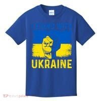 Support Ukraine I Stand With Ukraine Ukrainian Flag Gift Kids T-Shirt thumb 0