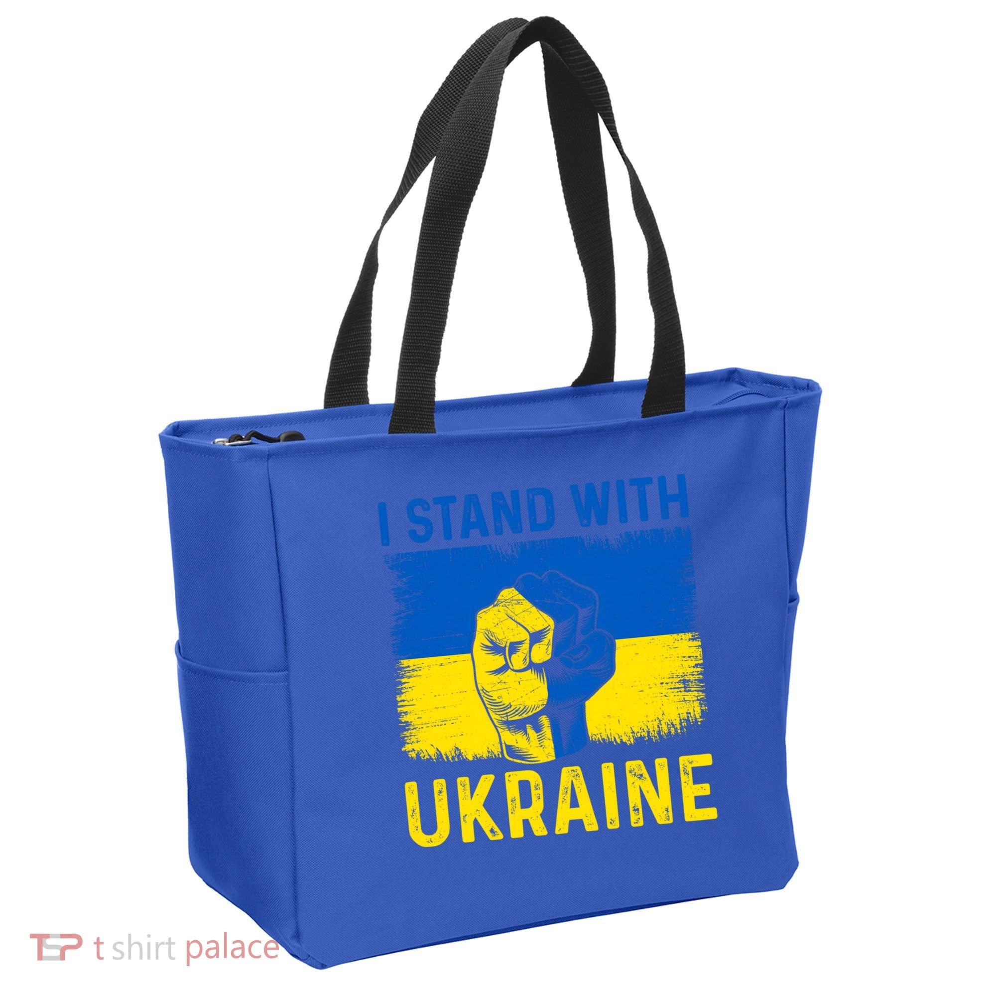 Support Ukraine I Stand With Ukraine Ukrainian Flag Gift Tote Bag
