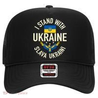 Support Ukraine I Stand With Ukraine Ukrainian Flag Patriot Gift Hat thumb 0