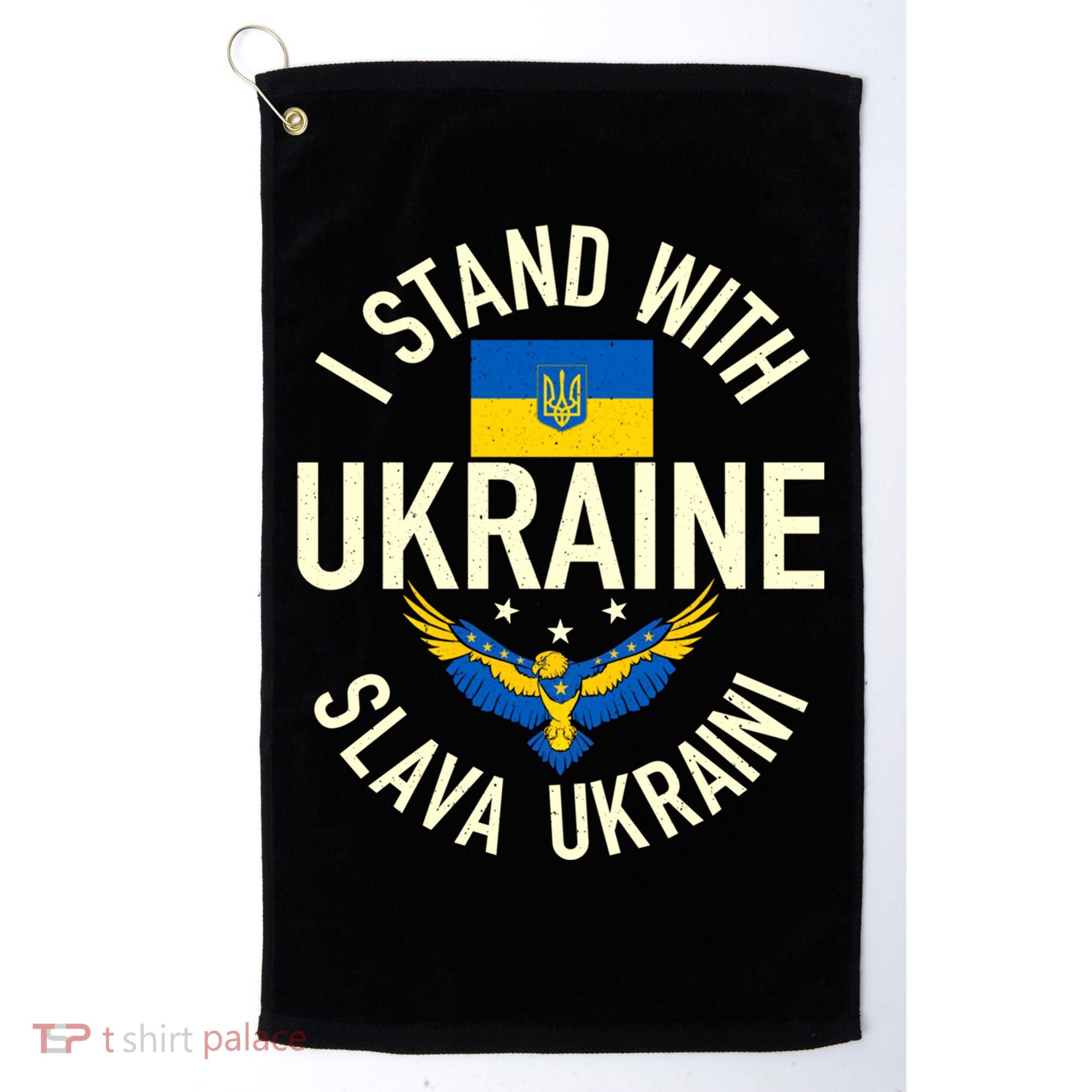 Support Ukraine I Stand With Ukraine Ukrainian Flag Patriot Gift Golf Towel
