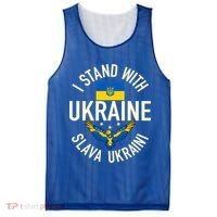 Support Ukraine I Stand With Ukraine Ukrainian Flag Patriot Gift Mesh Reversible Basketball Jersey Tank thumb 0
