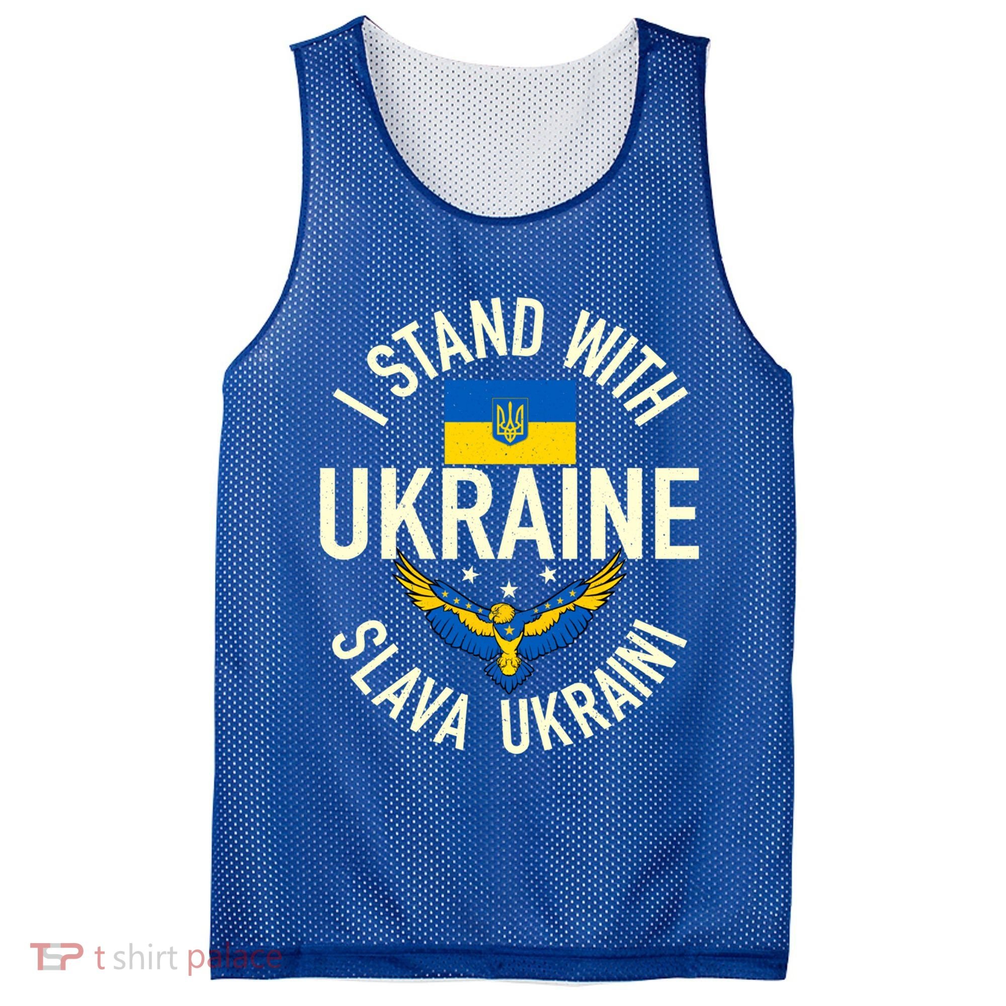 Support Ukraine I Stand With Ukraine Ukrainian Flag Patriot Gift Mesh Reversible Basketball Jersey Tank