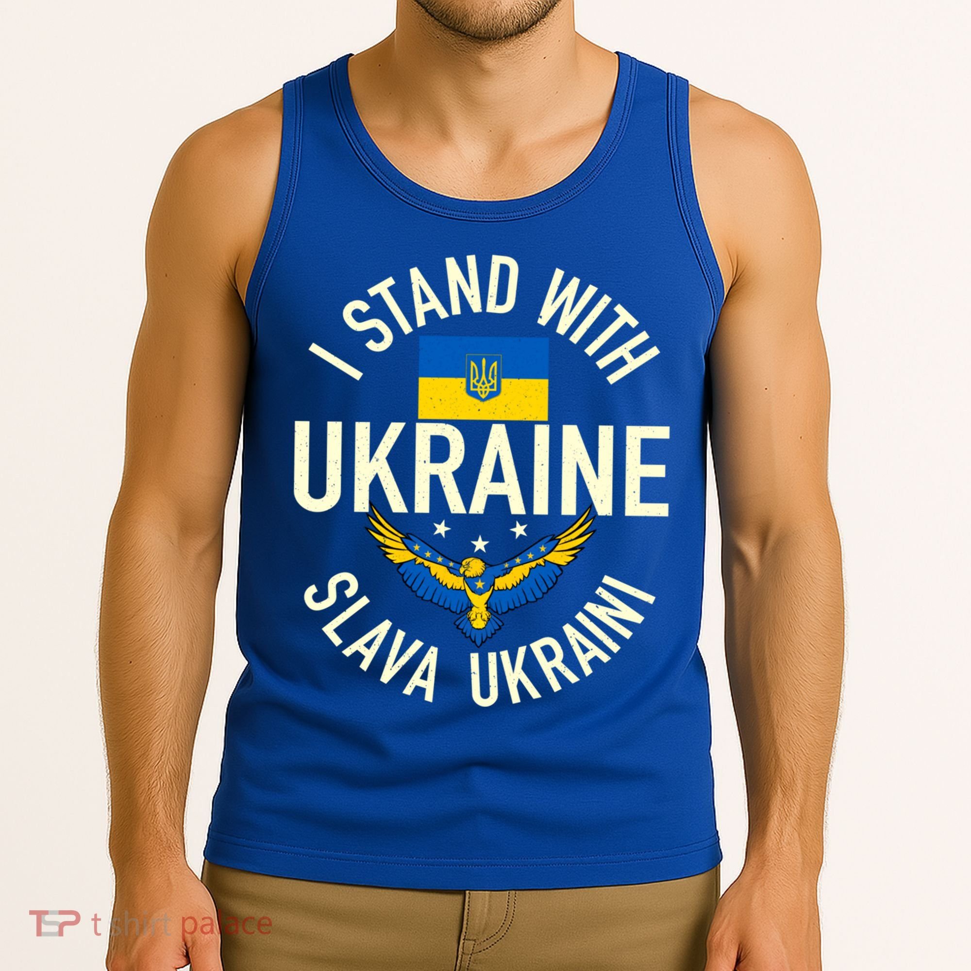 Support Ukraine I Stand With Ukraine Ukrainian Flag Patriot Gift Tank Top