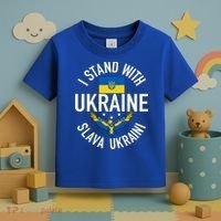 Support Ukraine I Stand With Ukraine Ukrainian Flag Patriot Gift Toddler T-Shirt thumb 3