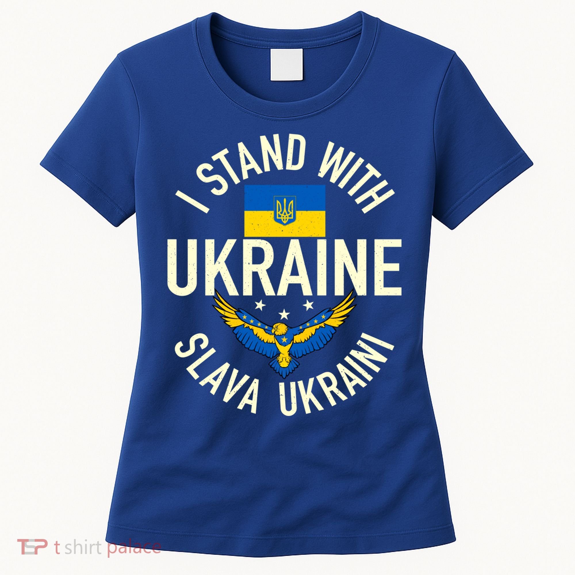 Support Ukraine I Stand With Ukraine Ukrainian Flag Patriot Gift Women's T-Shirt