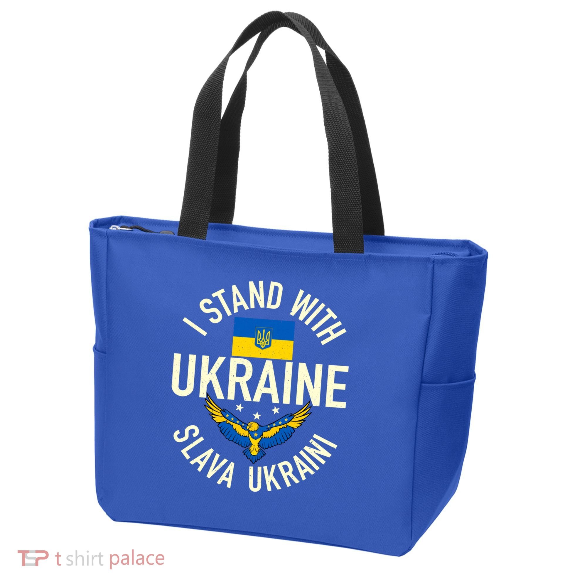 Support Ukraine I Stand With Ukraine Ukrainian Flag Patriot Gift Tote Bag