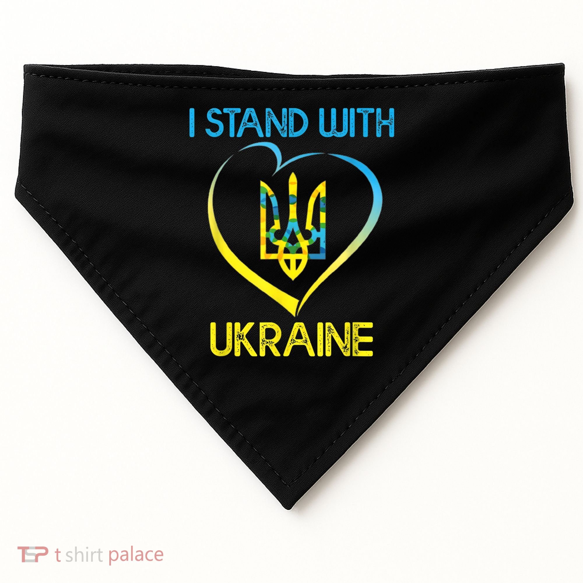Support Ukraine I Stand With Ukraine Ukrainian Flag Gift USA-Made Doggie Bandana