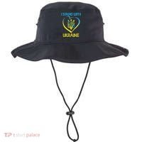 Support Ukraine I Stand With Ukraine Ukrainian Flag Gift Bucket Hat thumb 0