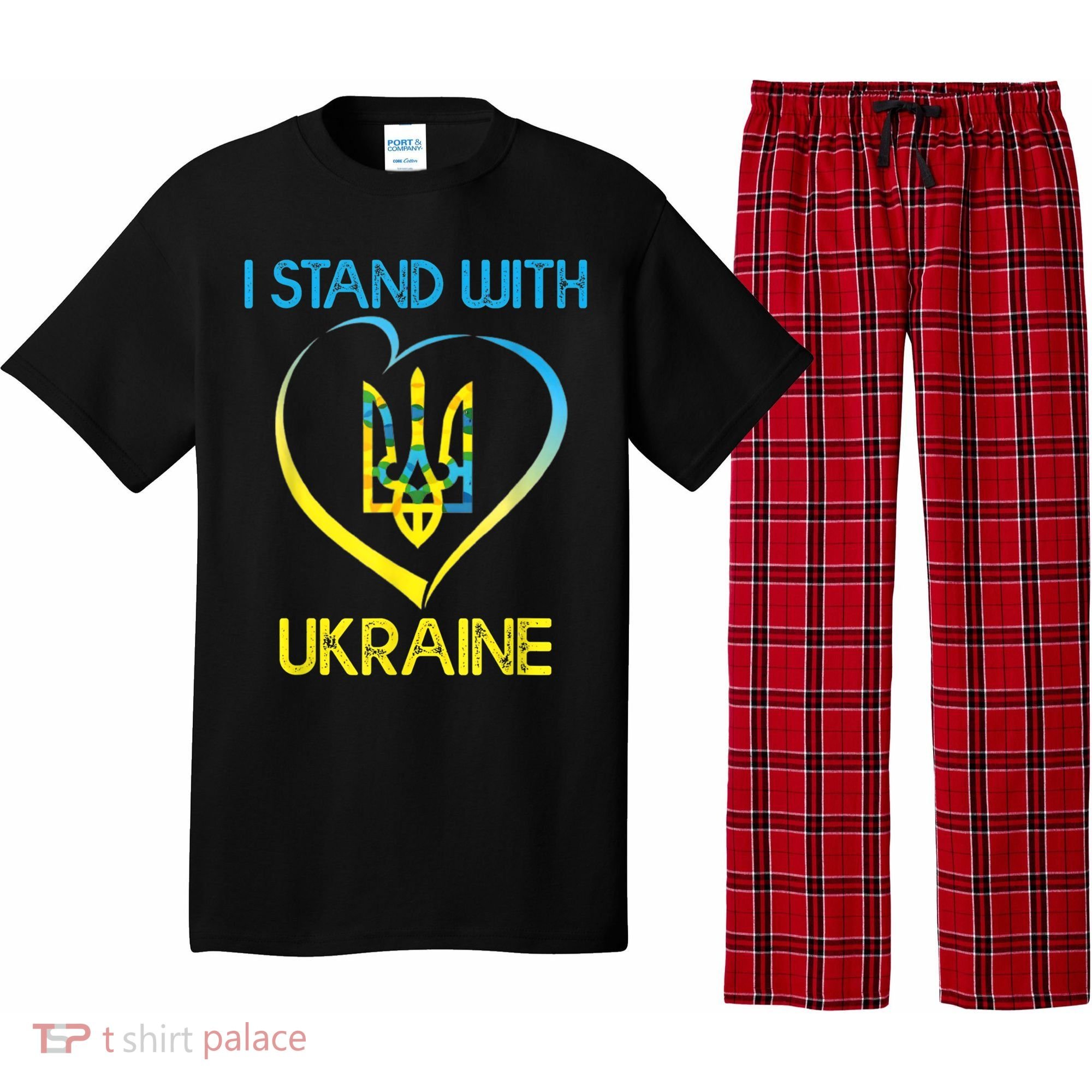 Support Ukraine I Stand With Ukraine Ukrainian Flag Gift Pajama Set