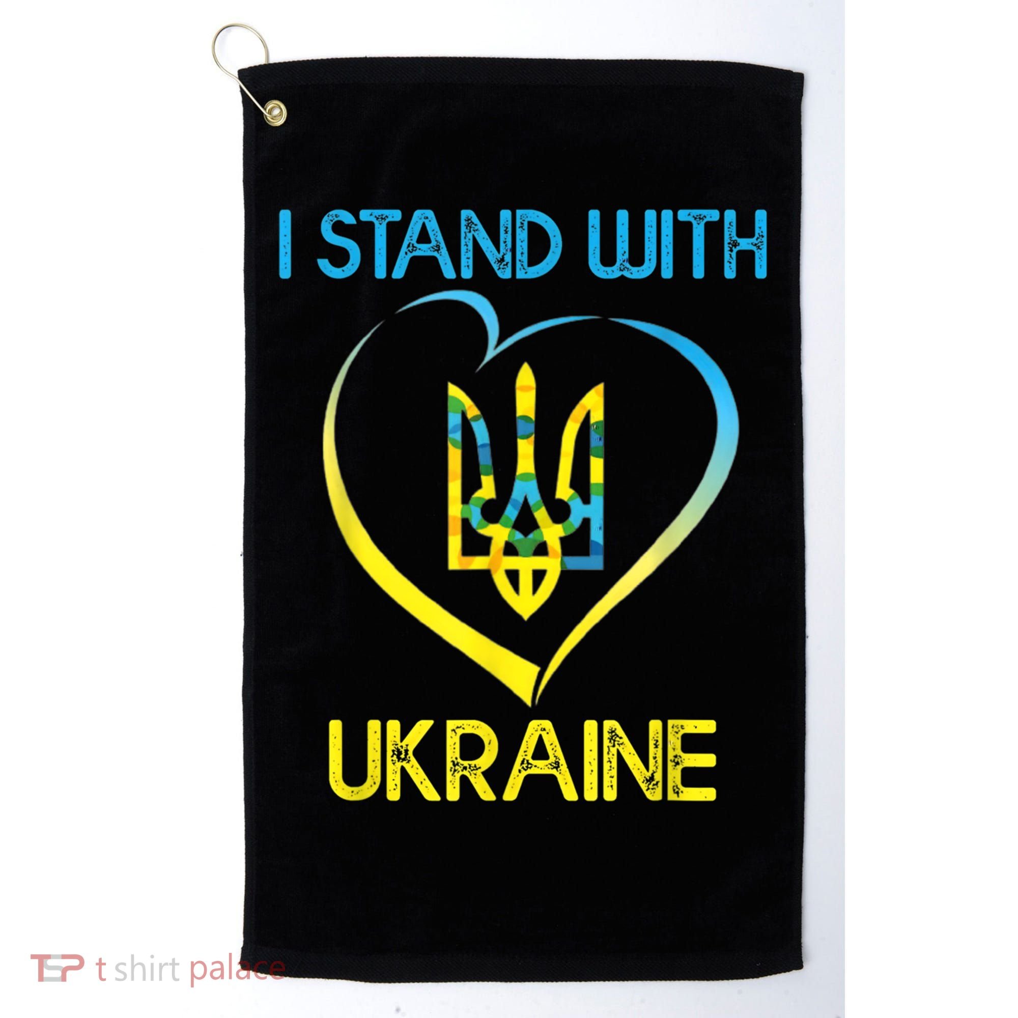 Support Ukraine I Stand With Ukraine Ukrainian Flag Gift Golf Towel