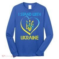 Support Ukraine I Stand With Ukraine Ukrainian Flag Gift Long Sleeve Shirt thumb 0