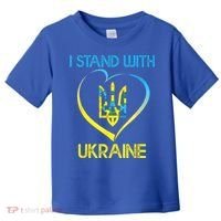 Support Ukraine I Stand With Ukraine Ukrainian Flag Gift Toddler T-Shirt thumb 0