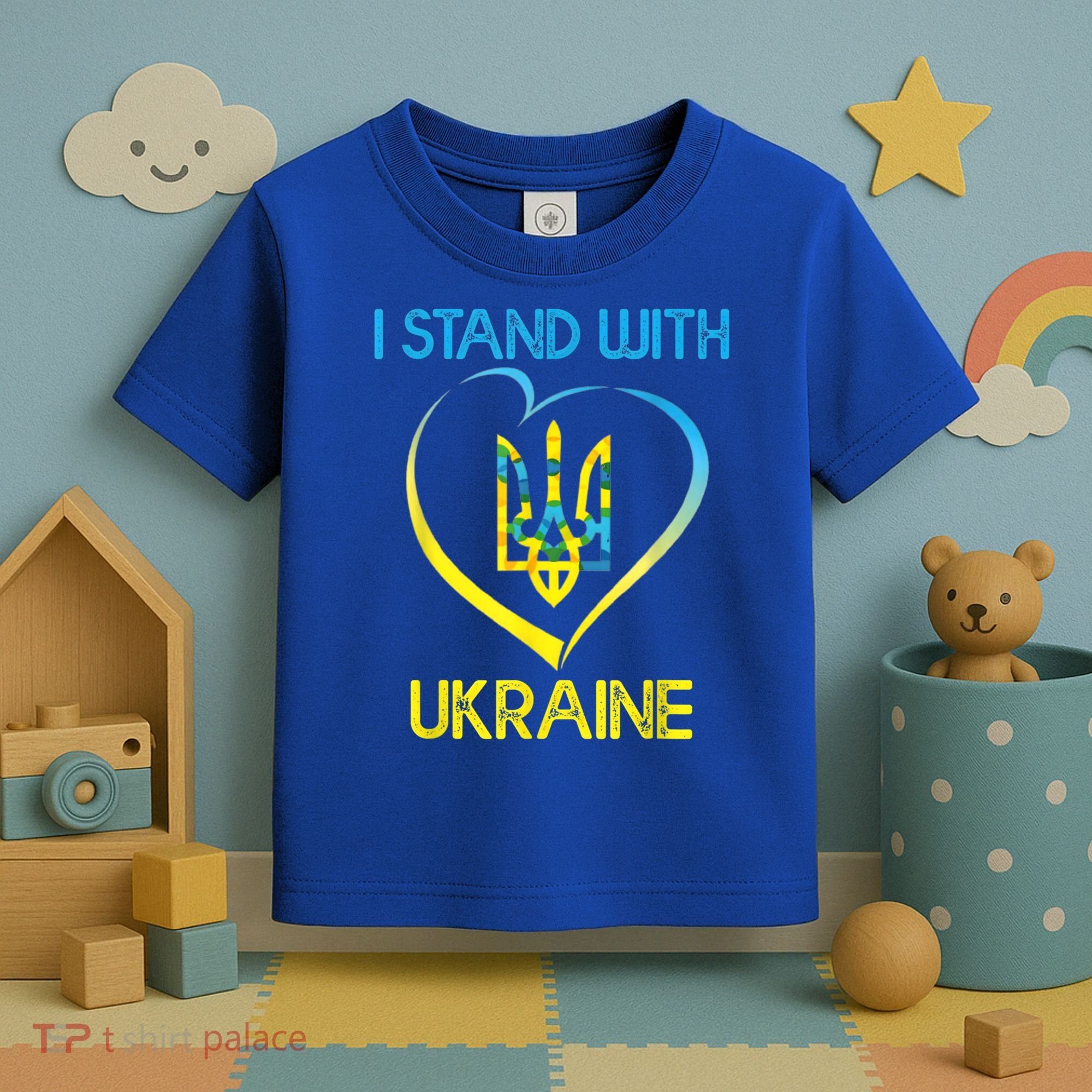 Support Ukraine I Stand With Ukraine Ukrainian Flag Gift Toddler T-Shirt