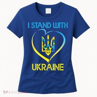 Support Ukraine I Stand With Ukraine Ukrainian Flag Gift Women's T-Shirt