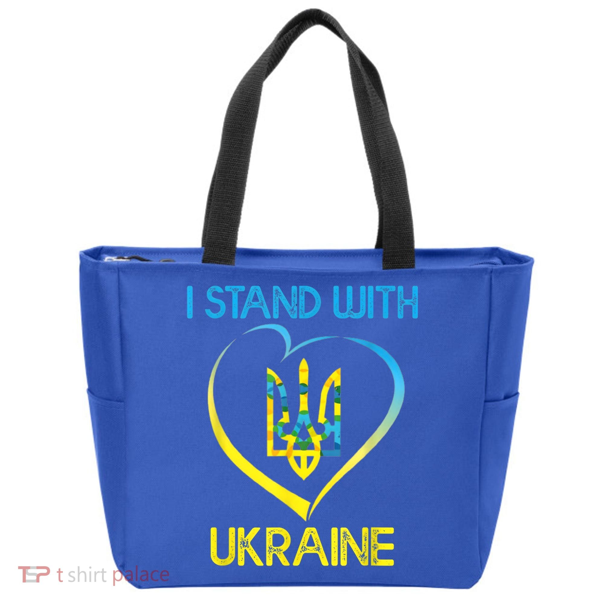 Support Ukraine I Stand With Ukraine Ukrainian Flag Gift Tote Bag