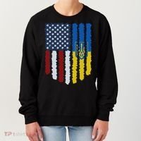 Support Ukraine I Stand With Ukraine Ukrainian Flag 10 Women's Sweatshirt thumb 0