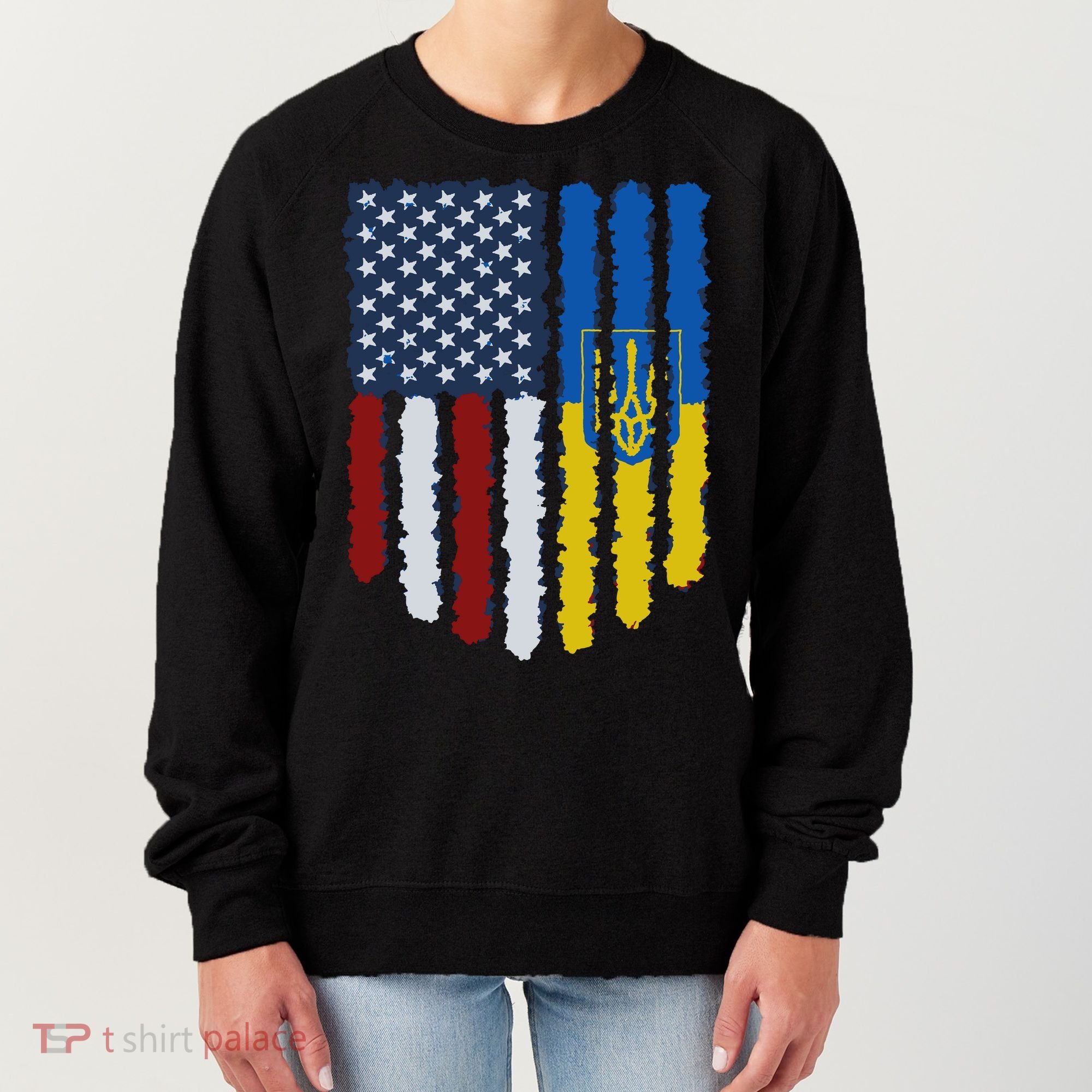 Support Ukraine I Stand With Ukraine Ukrainian Flag 10 Women's Sweatshirt