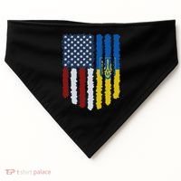 Support Ukraine I Stand With Ukraine Ukrainian Flag 10 USA-Made Doggie Bandana thumb 0