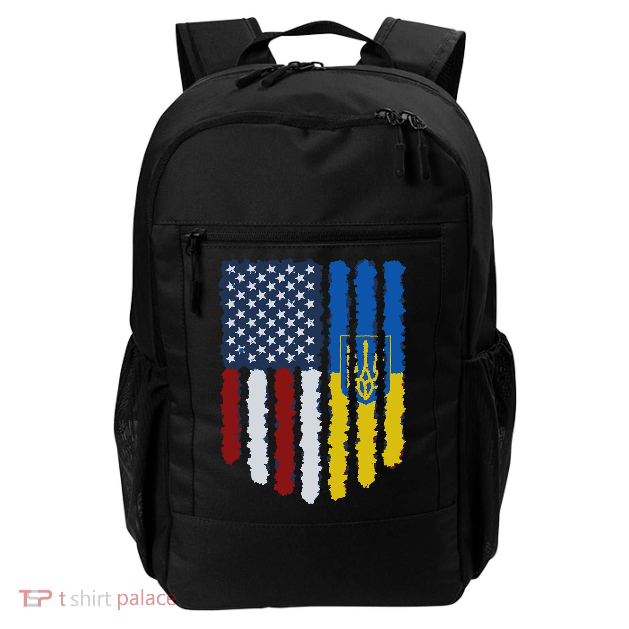 Support Ukraine I Stand With Ukraine Ukrainian Flag 10 Backpack