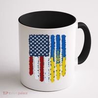 Support Ukraine I Stand With Ukraine Ukrainian Flag 10 Coffee Mug thumb 1