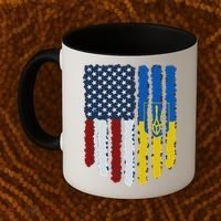 Support Ukraine I Stand With Ukraine Ukrainian Flag 10 Coffee Mug thumb 2