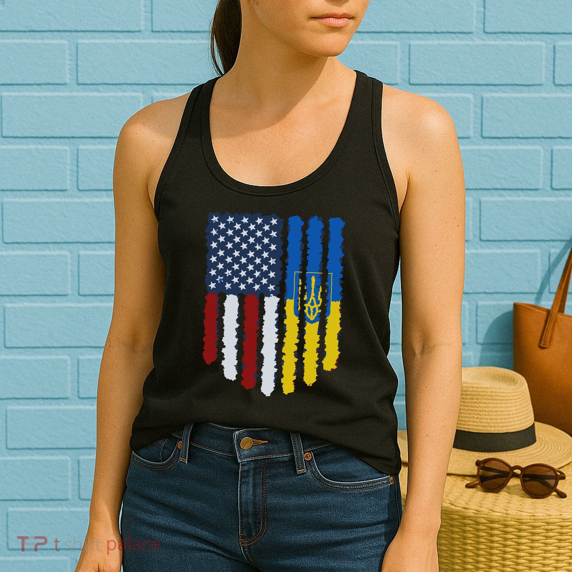 Support Ukraine I Stand With Ukraine Ukrainian Flag 10 Women's Tank Top